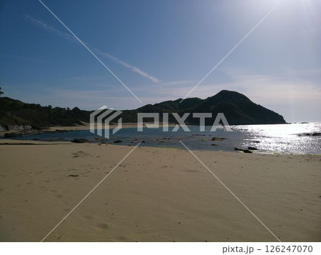 京都・琴引浜の美しい海岸線 126247070