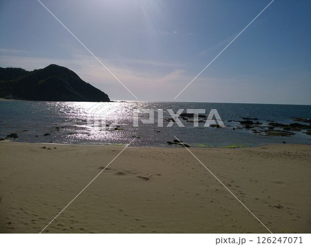 京都・琴引浜の美しい海岸線 126247071