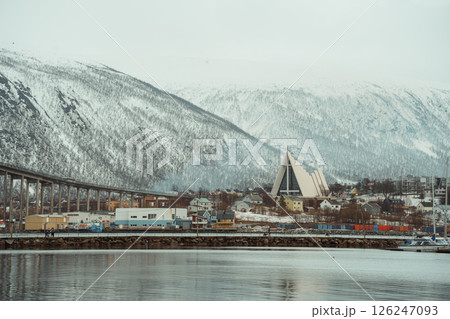 Arctic Cathedral and Tromso City in winter light Arctic Cathedral and Tromso City in winter light 126247093