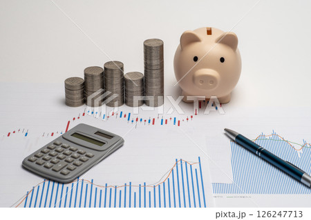 株価と資産運用のイメージ 126247713