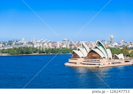 シドニー　ハーバーブリッジから見るオペラハウス 126247753