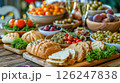 table is elegantly set for celebrating Christmas or New Year. 126247838