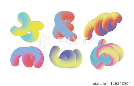 3d曲線　ブレンドカラー 126248504