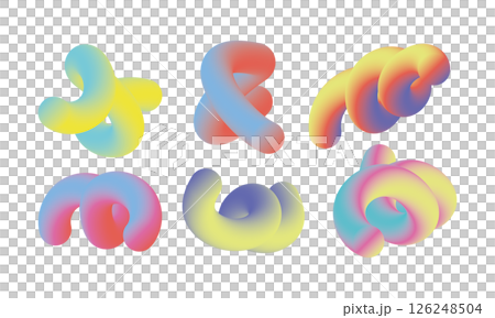 3d曲線　ブレンドカラー 126248504