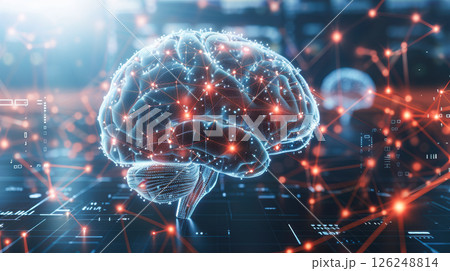 DNA molecule model close-up blue color background futuristic theme. 126248814