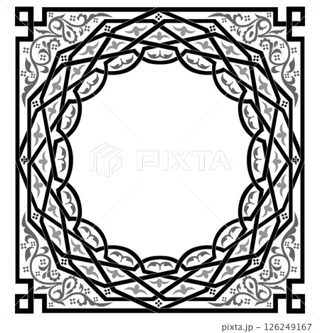 Vintage floral classic calligraphic retro vignette scroll frames ornamental design elements black and color set isolated vector Vintage floral classic calligraphic retro vignette scroll frames ornamental design elements black and color set isolated vector 126249167