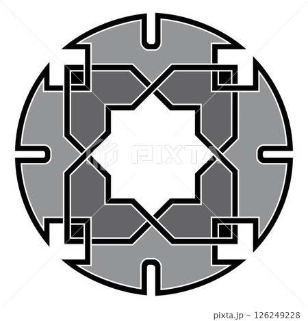 Vintage floral calligraphic floral vignette scroll corners ornamental design elements black  and color set isolated vector illustration 126249228