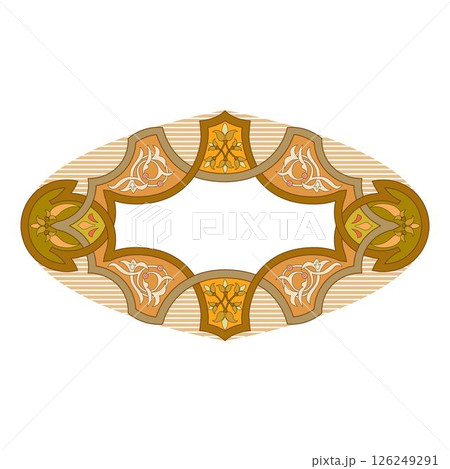 Vintage traditional realistic black and color frames set on white background isolated vector illustration 126249291
