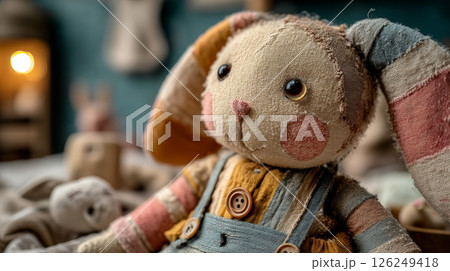 Threadbare Memories: The Button-Eyed Bunny. Generative AI Threadbare Memories: The Button-Eyed Bunny. Generative AI 126249418