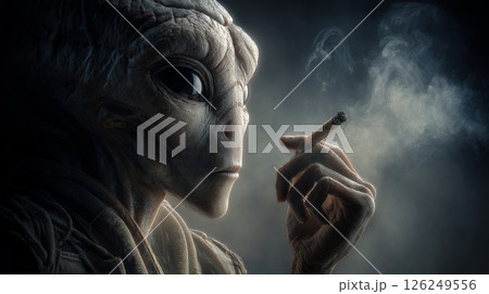 A hyper-realistic depiction of an alien...のイラスト素材 [126249556] - PIXTA