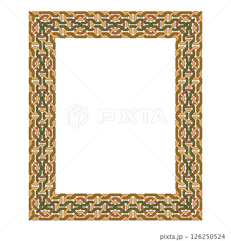 Vintage traditional realistic black and color frames set on white background isolated vector illustration 126250524