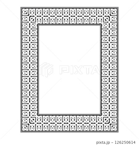 Vintage traditional realistic black and color frames set on white background isolated vector illustration 126250614