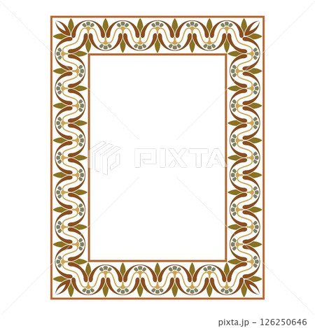 Vintage traditional realistic black and color frames set on white background isolated vector illustration 126250646