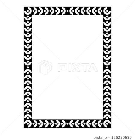 Vintage traditional realistic black and color frames set on white background isolated vector illustration 126250659