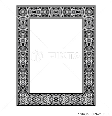 Vintage traditional realistic black and color frames set on white background isolated vector illustration 126250669
