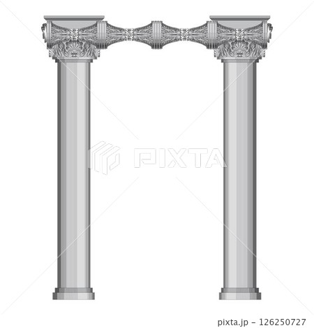 3D Ancient theater with four columns isolated...のイラスト素材 [126250727] - PIXTA