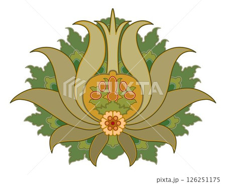 Vintage floral calligraphic floral vignette scroll corners ornamental design elements black  and color set isolated vector illustration 126251175