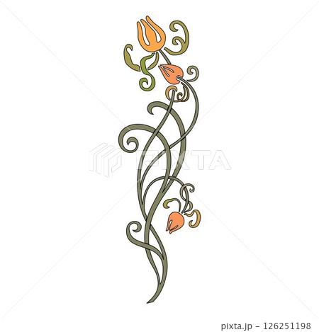 Line art frames and scroll elements. Floral linear border design elements. Flourishes Calligraphic ornaments. Vector elements for wedding or Valentine`s day cards, invitation, flayer etc. 126251198