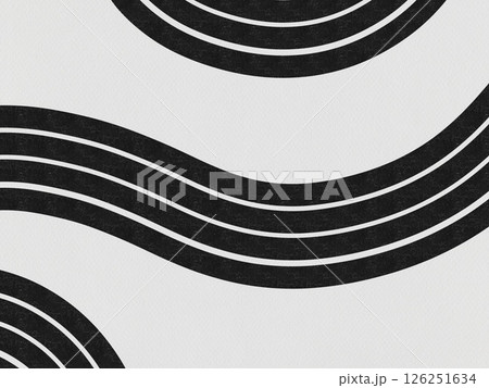 black white line background geometric template paper circle dot minimalistic ink 126251634