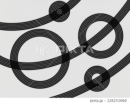 black white circle lines wavy line modern template card paper dot minimalistic 126251660