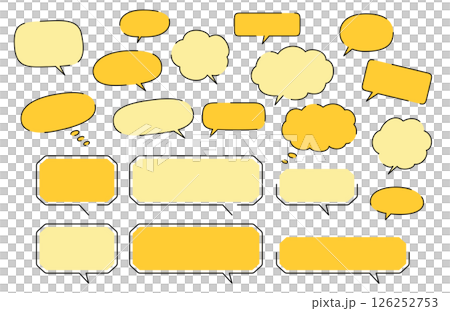 Simple speech bubble set Simple speech bubble set 126252753