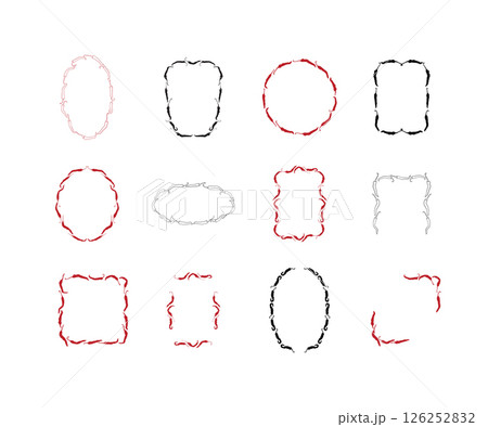 Chili pepper vector frame border 126252832