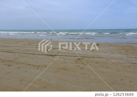日本海の砂浜 126253689