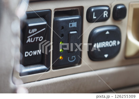 Vehicle window and mirror control panel Vehicle window and mirror control panel 126255309