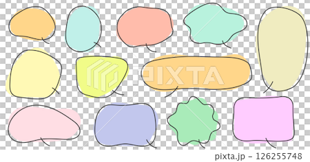Soft, fluffy, cute pastel speech bubbles Soft, fluffy, cute pastel speech bubbles 126255748