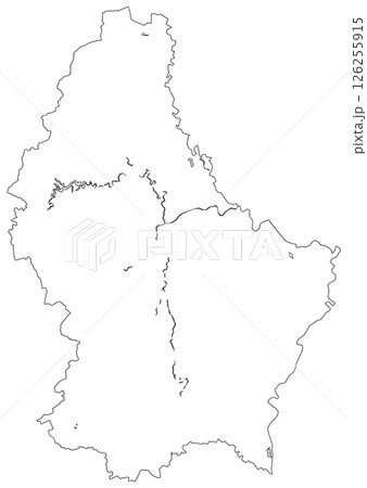 白地図　ルクセンブルク 126255915