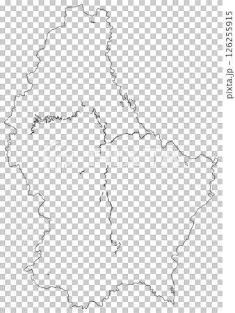 白地図　ルクセンブルク 126255915