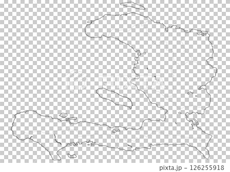 白地図　ハイチ 126255918