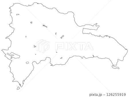 白地図　ドミニカ共和国 126255919