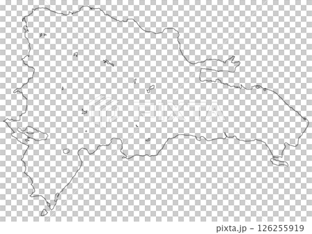 白地図　ドミニカ共和国 126255919