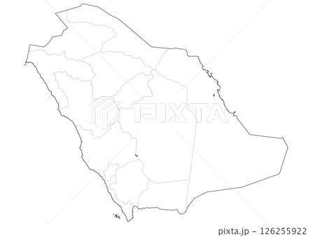 白地図　サウジアラビア 126255922