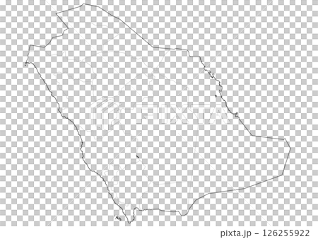 白地図　サウジアラビア 126255922