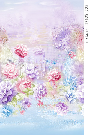 Inspiring Hand Crafted Curly and Floral Motif Art 126256223