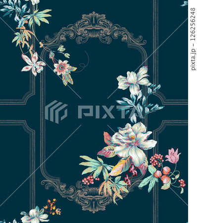 Inspiring Hand Crafted Curly and Floral Motif Art Inspiring Hand Crafted Curly and Floral Motif Art 126256248