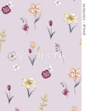 Inspiring Hand Crafted Curly and Floral Motif Art 126256249