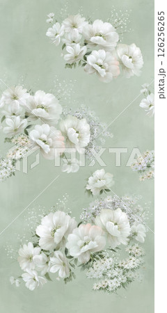 Inspiring Hand Crafted Curly and Floral Motif Art 126256265