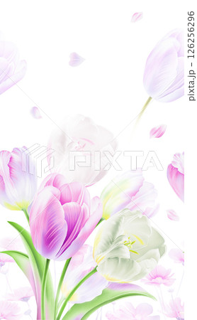 Stunning Hand Illustrated Floral Scroll Pattern Pieces 126256296