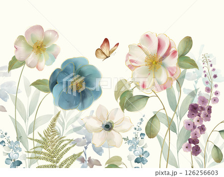 Masterful Handmade Floral Scroll Pattern Artworks 126256603