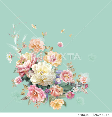 Poetic Hand Illustrated Floral and Curly Patterns Poetic Hand Illustrated Floral and Curly Patterns 126256947