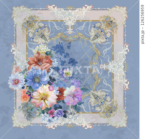 Poetic Hand Illustrated Floral and Curly Patterns Poetic Hand Illustrated Floral and Curly Patterns 126256959