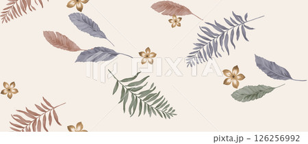 Dainty Hand Rendered Flower and Scroll Motif Sketches Dainty Hand Rendered Flower and Scroll Motif Sketches 126256992