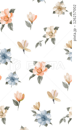 Dainty Hand Rendered Flower and Scroll Motif Sketches Dainty Hand Rendered Flower and Scroll Motif Sketches 126257002