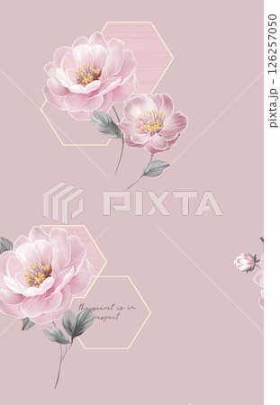 Lyrical Hand Crafted Curly Floral Pattern Graphics 126257050