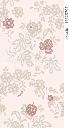 Lyrical Hand Crafted Curly Floral Pattern Graphics 126257054