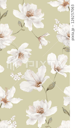 Lyrical Hand Crafted Curly Floral Pattern Graphics Lyrical Hand Crafted Curly Floral Pattern Graphics 126257063