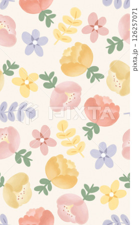 Lyrical Hand Crafted Curly Floral Pattern Graphics Lyrical Hand Crafted Curly Floral Pattern Graphics 126257071